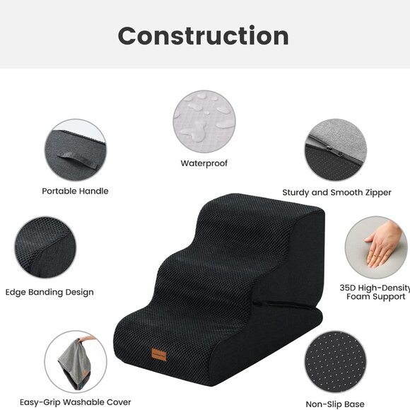 Gardner Pet Dog Stairs for Small Dogs 16.5" H, 2 in 1 Transformable - Picture 4 of 5